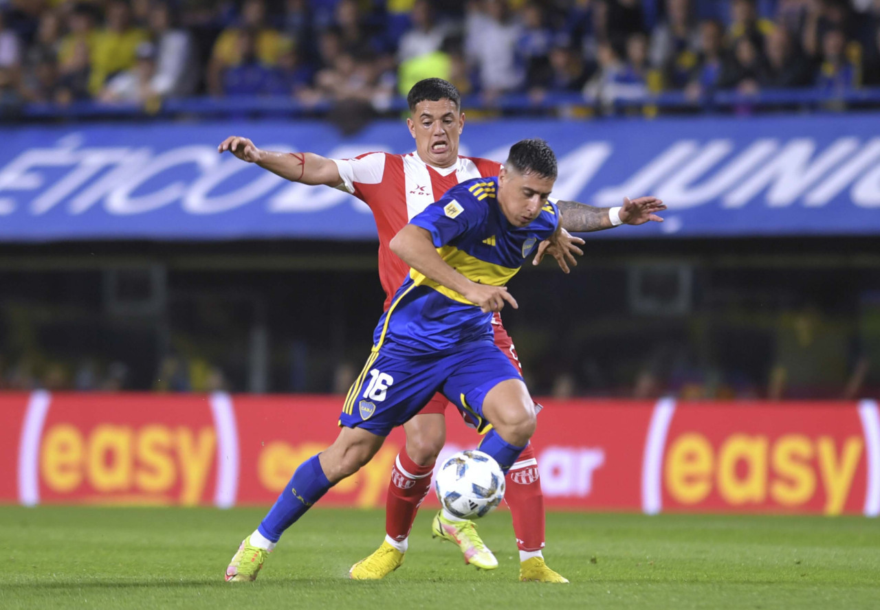 Miguel Merentiel; Boca vs Unión. Foto: Télam.